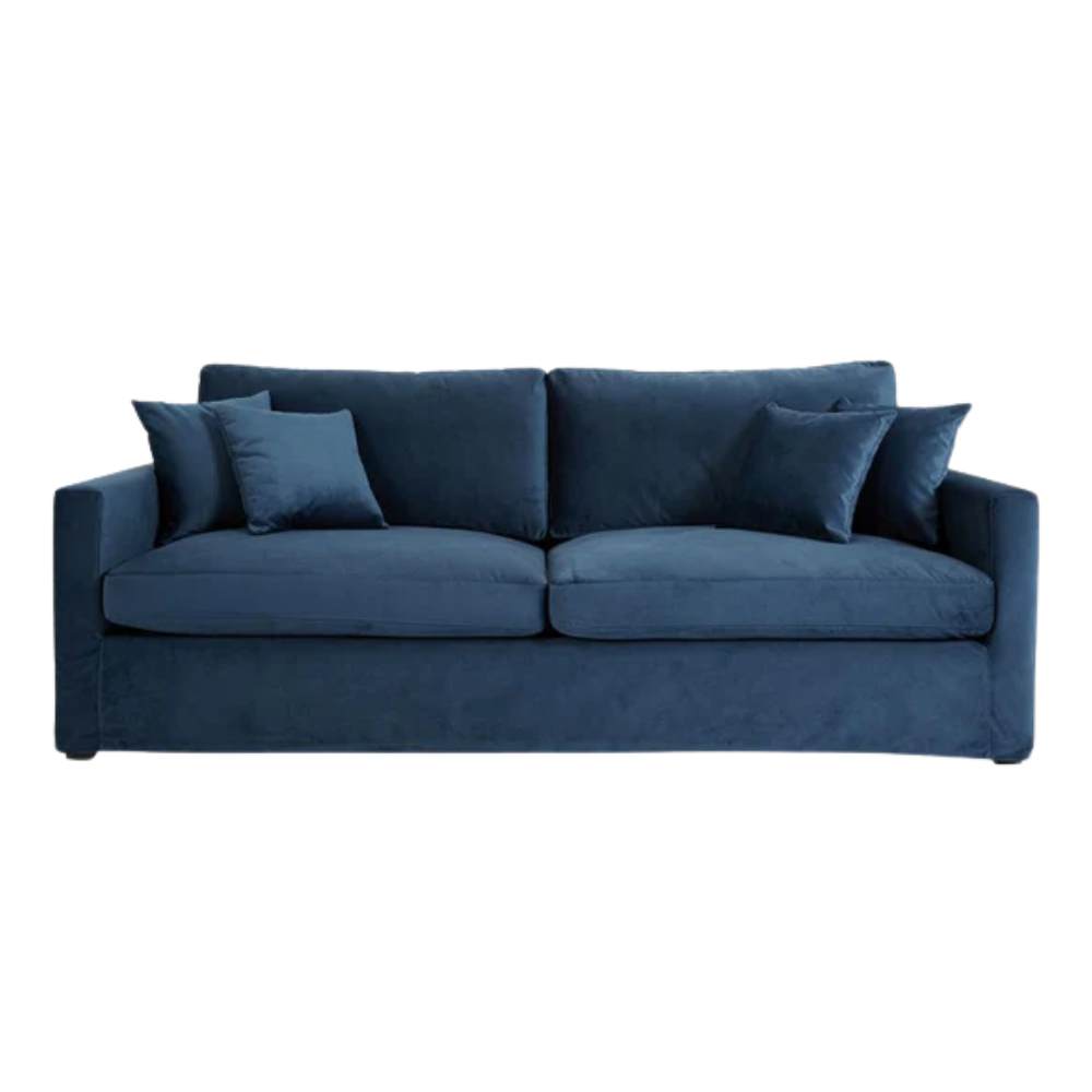 Margot Sofa - Midnight Blue Coloured Velvet Sofa