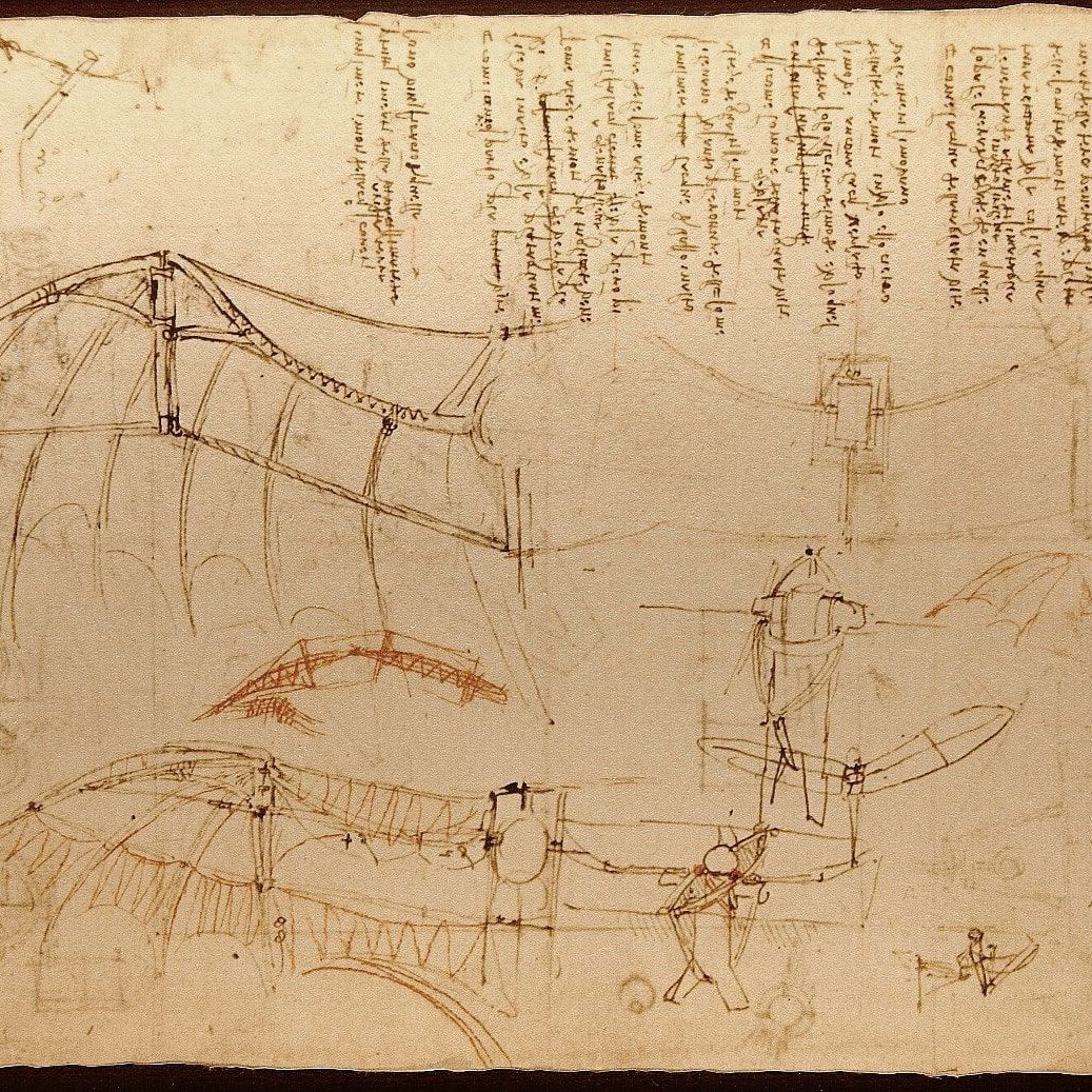  Leonardo da Vincis "Flugtabelle" enthielt im "Atlantic Code". 