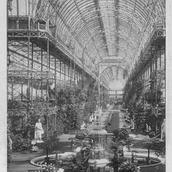 Kristallpalast von Joseph Paxton für die erste universelle Londoner Exposition von 1851.