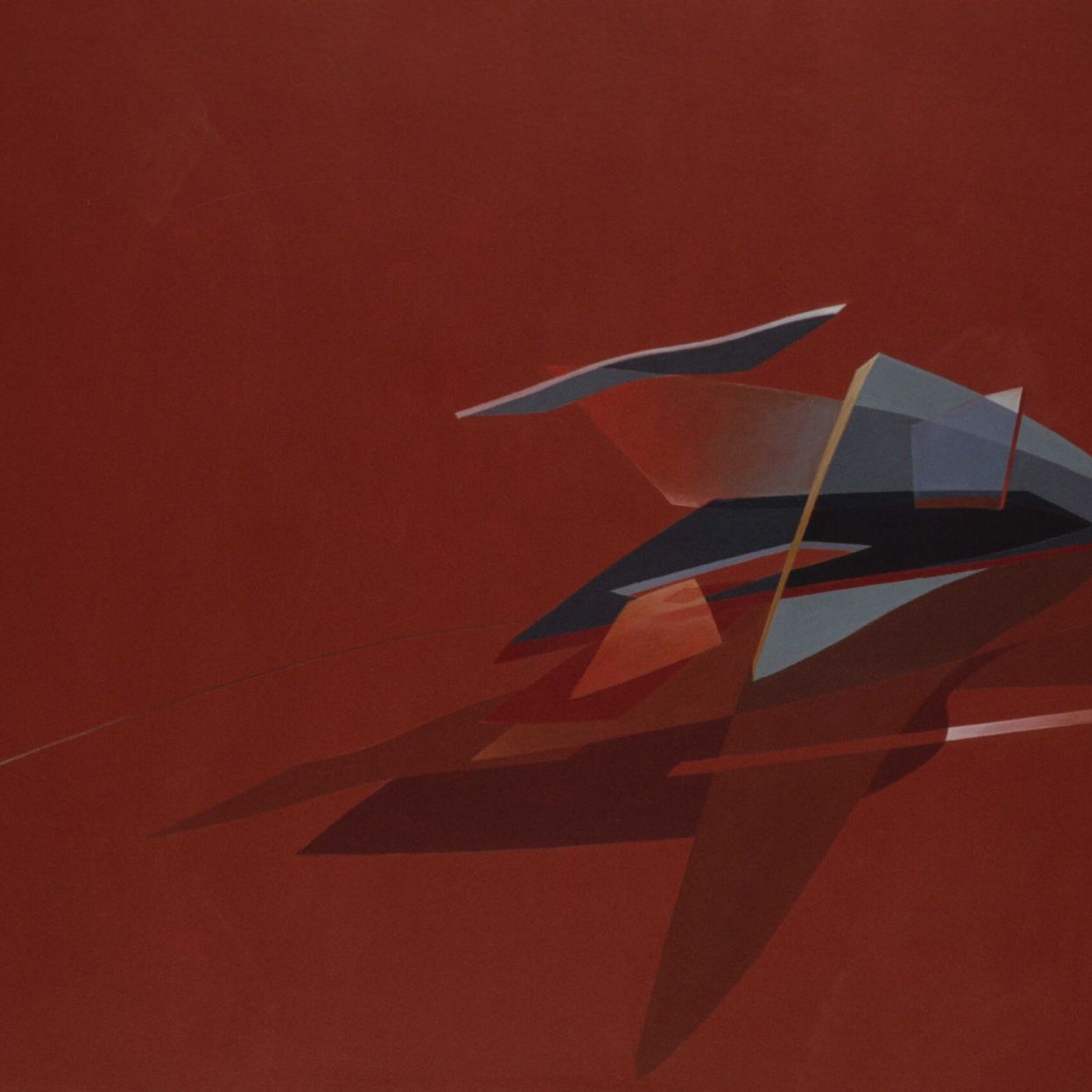  Red. Croquis du canap&eacute; cr&eacute;&eacute; par Zaha Hadid. 